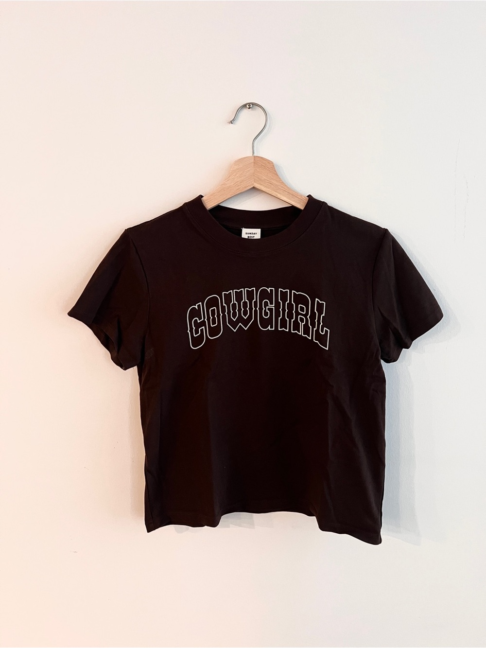 Aritzia Black "Cowgirl" Short Sleeve Tee